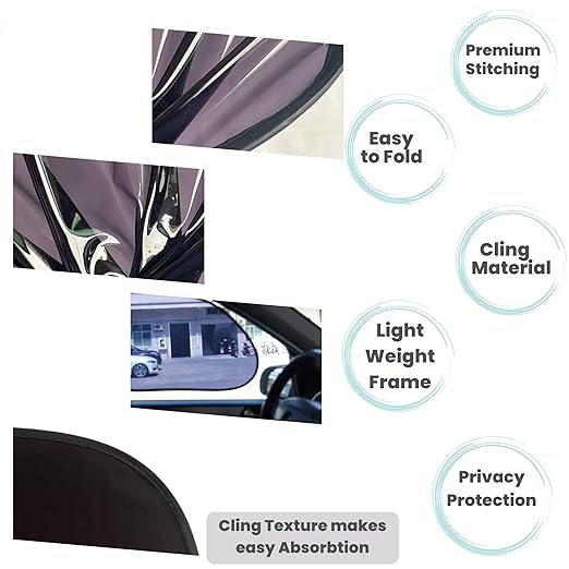 2025 UPGRADED Electrostatic Film Foldable Window Shades for Car (2PCS Set)